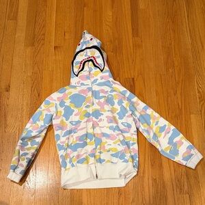 Men's A Bathing Ape Pastel Camo Shark Hoodie